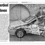 Jorik Barteling beschildert weer een auto; 'automobiel'
