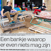 Een bankje waarop er even niets mag zijn